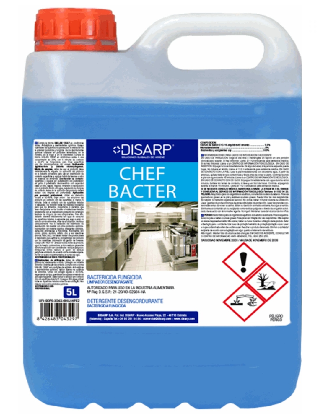CHEF BACTER 5 L LIMP.DESENG.BACTERICIDA-FUNGICIDA