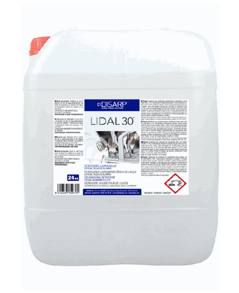 LIDAL 30 24KG DETERGEN.LIQ. MAQ. ESPECIAL ALUMINIO