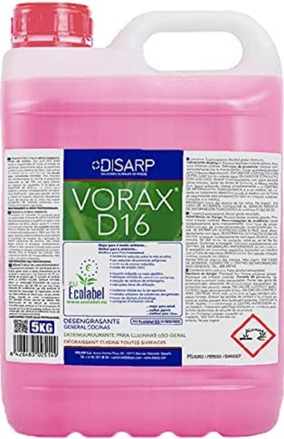VORAX D16 ECOLABEL 5KG DESENGRASANTE GENERAL