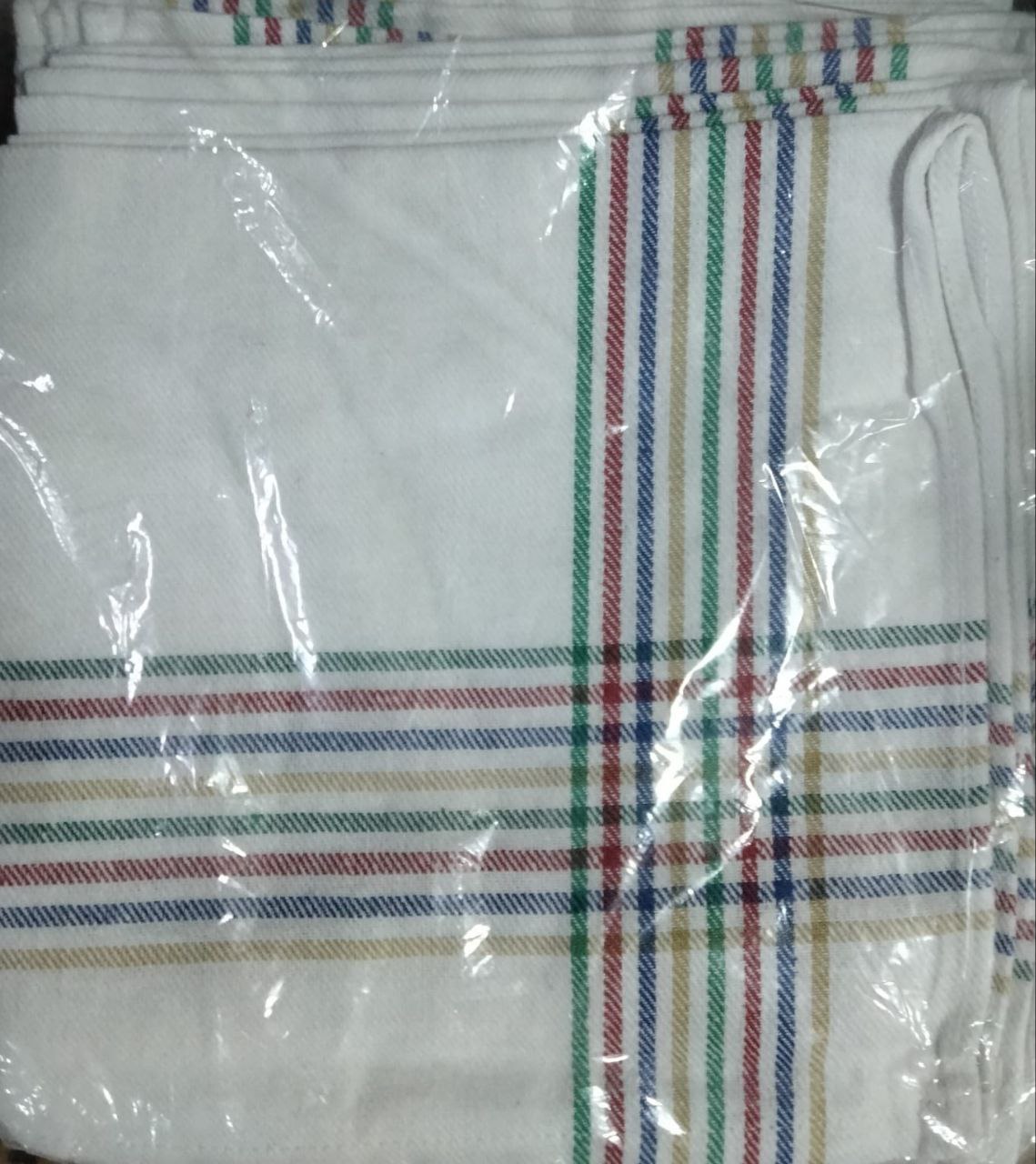 PAÑO VAJILLA RAYAS 55X55 CM 12 UNIDADES