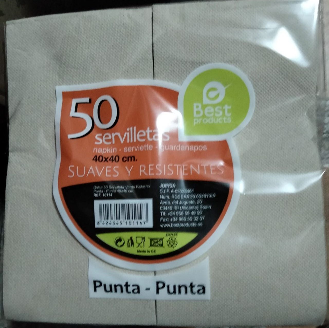 SERV.PUNTA40 X40 PLEG.1/8 2C ECONAT.24PQ/50U 1200U